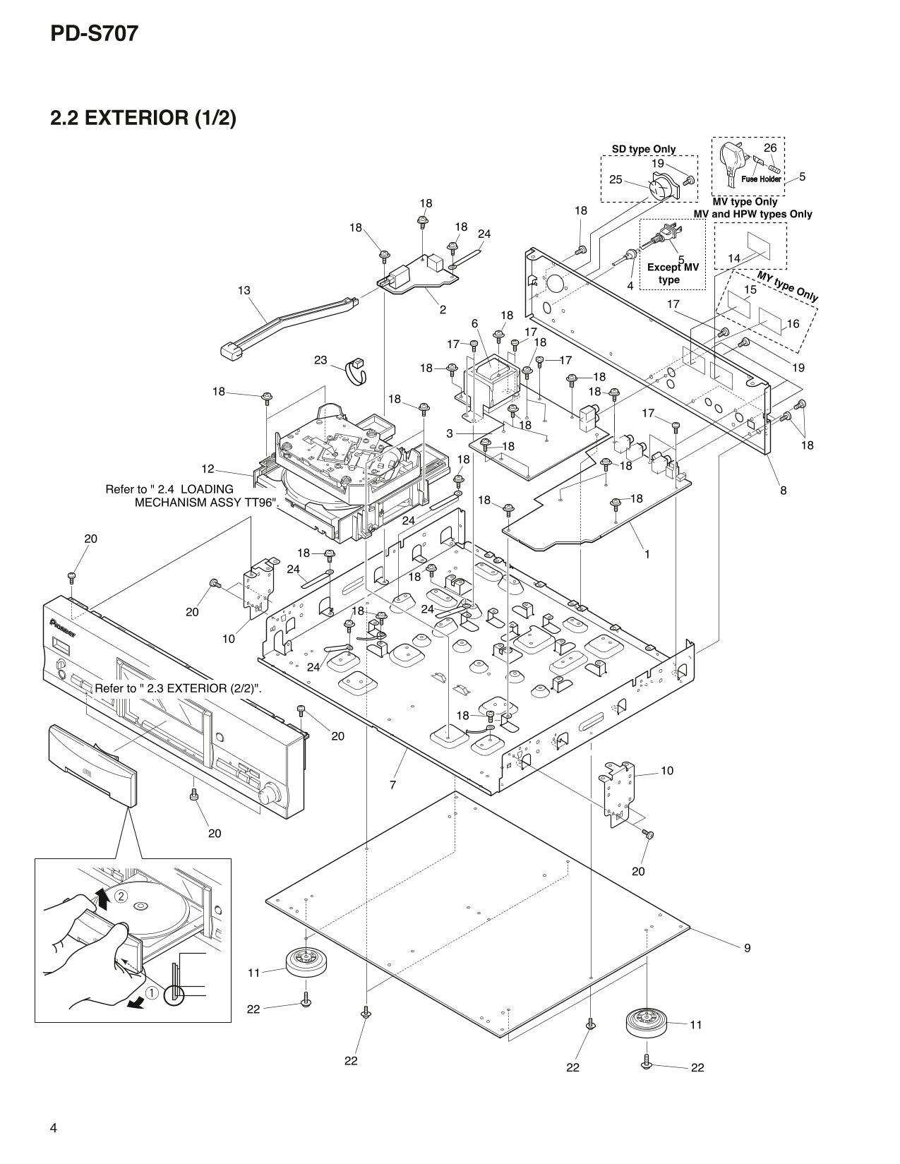 Pioneer PD-S707 CD Player Service Manual (Pages: 41)