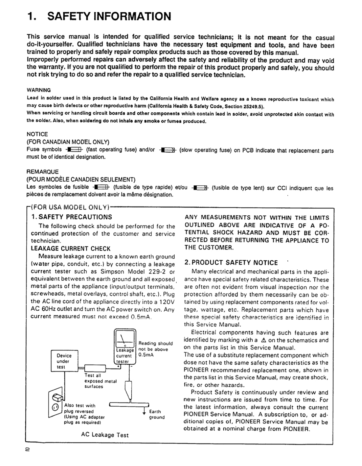 Pioneer PD-TM3 CD Player Service Manual (Pages: 41)