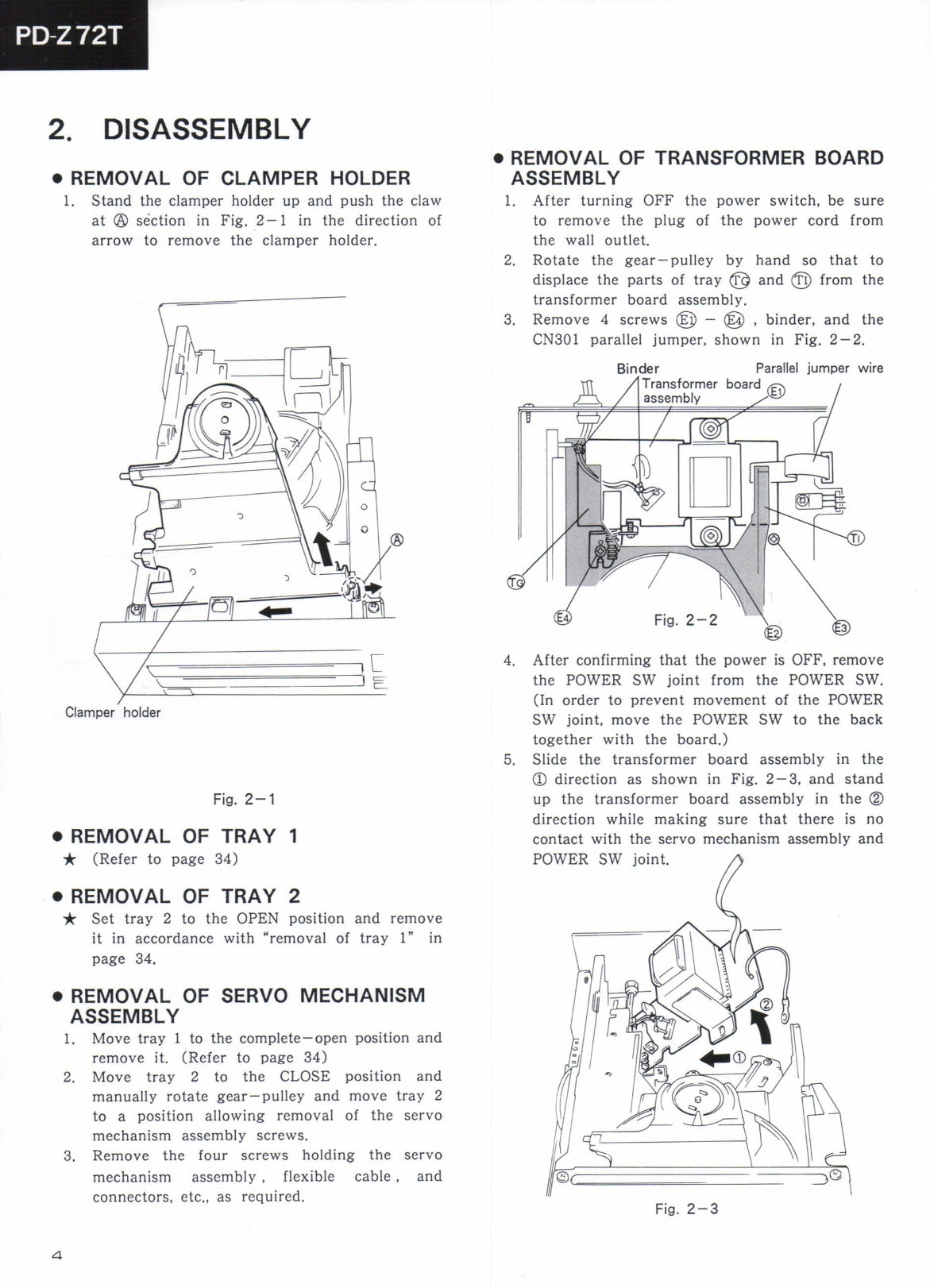 Pioneer PD-Z72T CD Player Service Manual (Pages: 62)