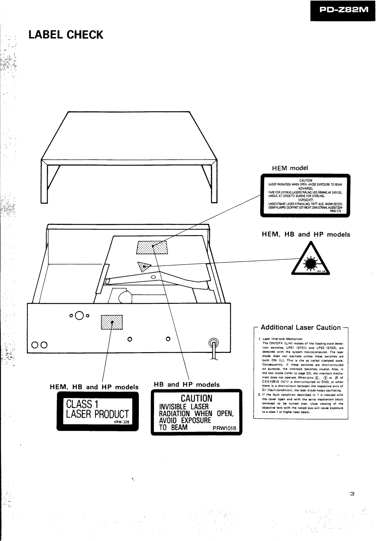 Pioneer PD-Z82M CD Player Service Manual (Pages: 69)