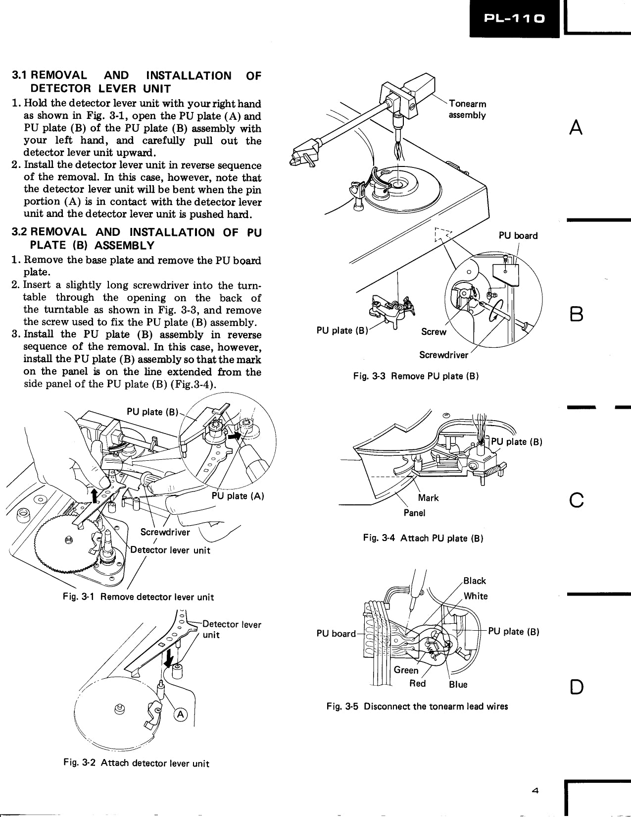 Pioneer PL-110 Turntable Service Manual (Pages: 11)