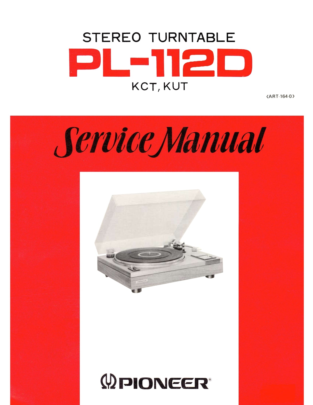 Pioneer PL-112D Stereo Turntable Owner & Service Manual (Pages: 27)
