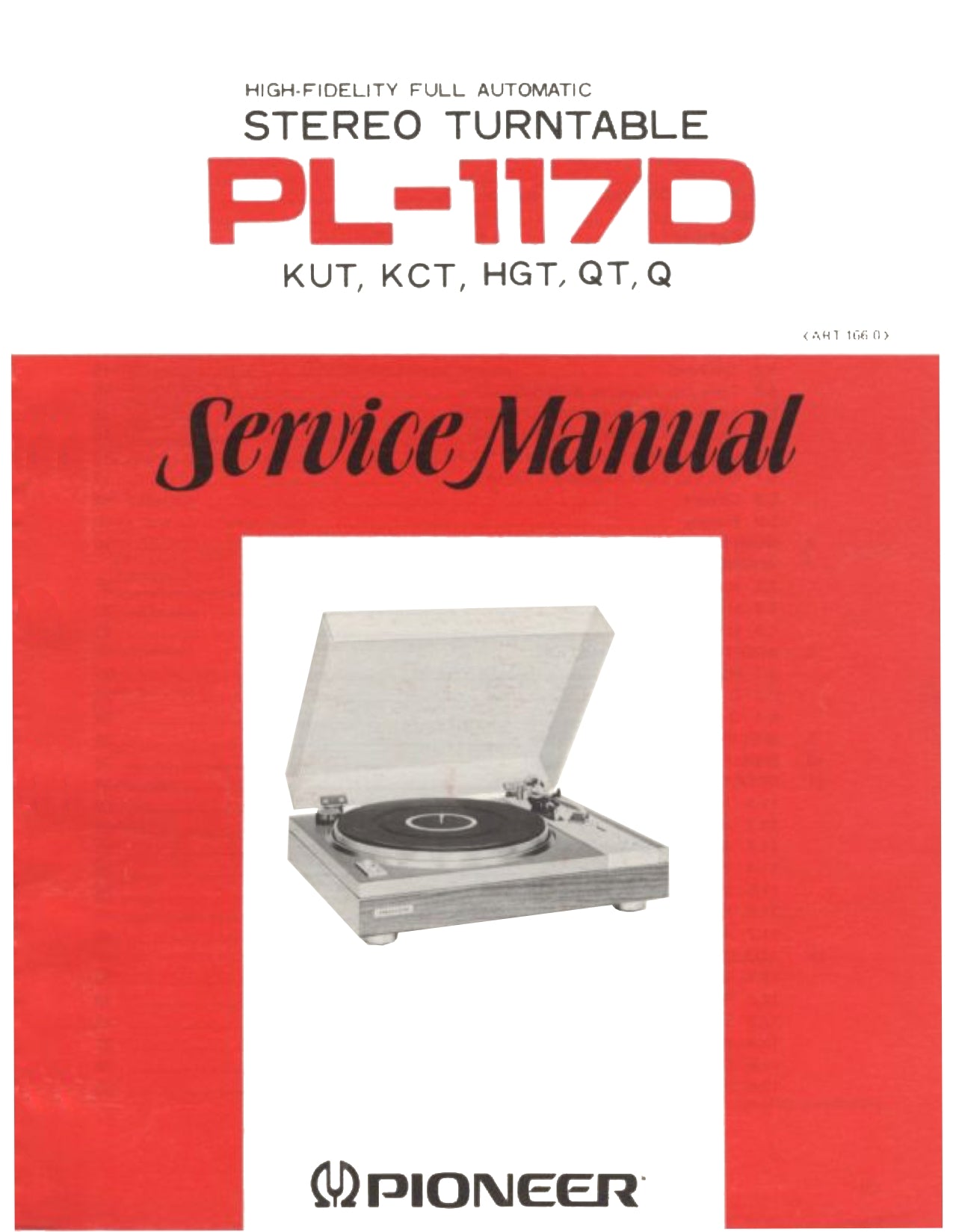 Pioneer PL-117D Turntable Service Manual (Pages: 35)