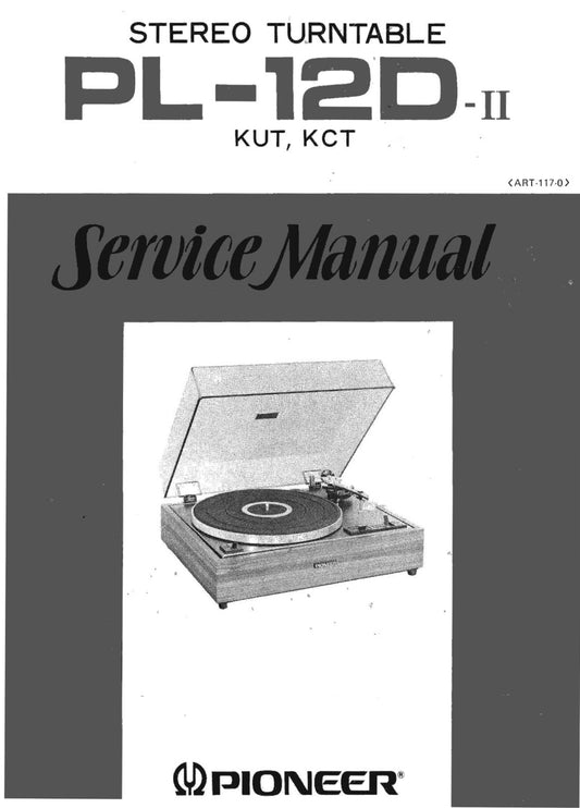 Pioneer PL-12D-II Turntable Service Manual (Pages: 10)