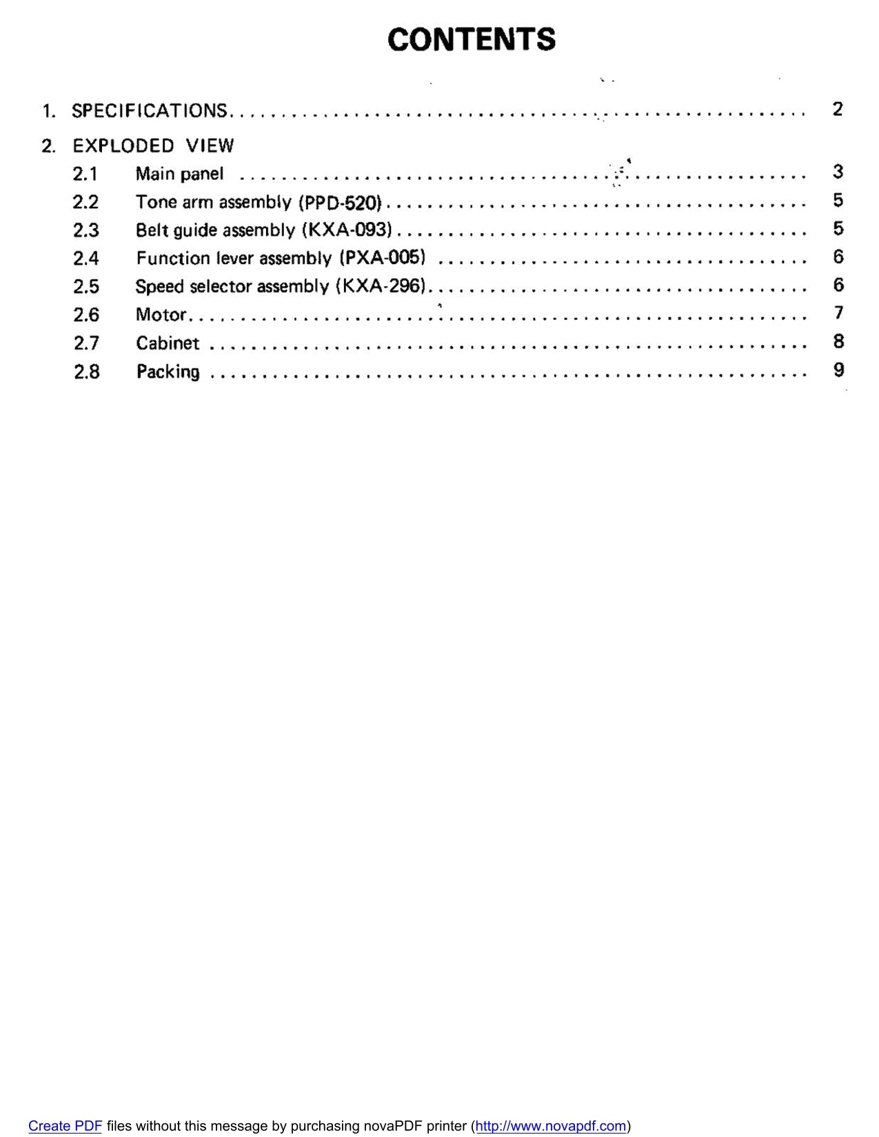 Pioneer PL-12D-II Turntable Service Manual (Pages: 10)
