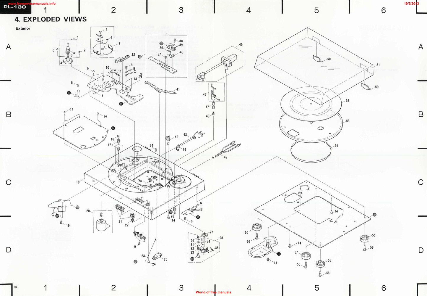 Pioneer PL-130 Turntable Service Manual (Pages: 11)