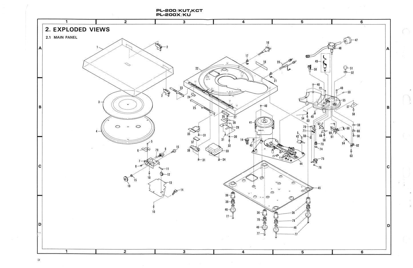 Pioneer PL-200 & PL-200X Turntable Service Manual (Pages: 10)