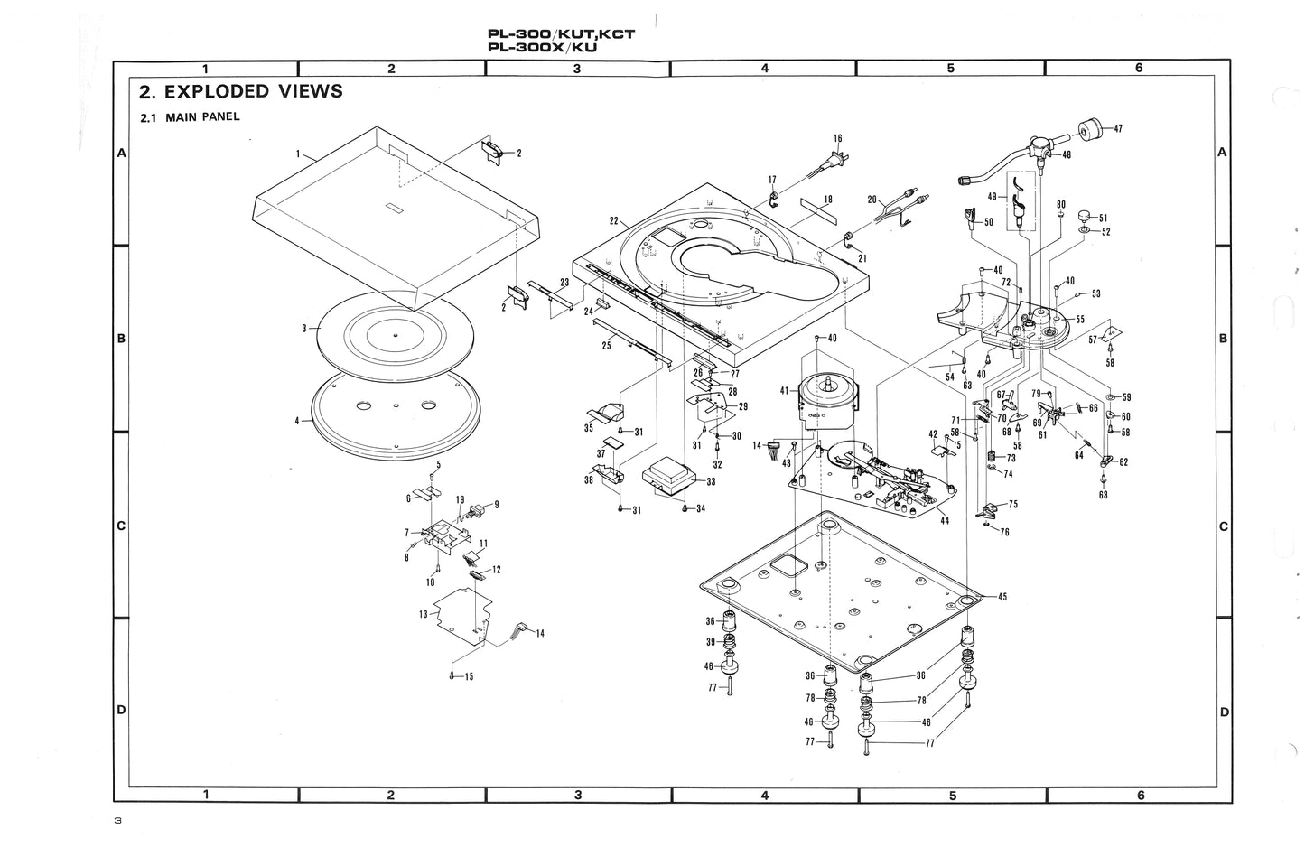 Pioneer PL-300 & PL-300X Turntable Service Manual (Pages: 10)