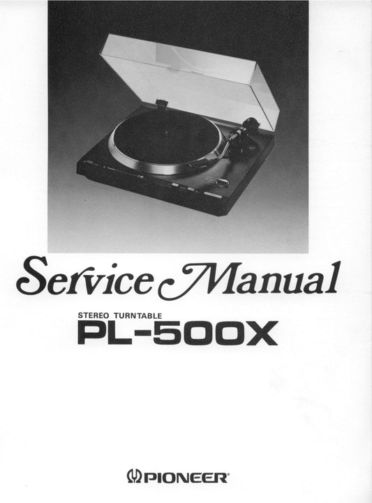 Pioneer PL-500X Turntable Service Manual (Pages: 19)