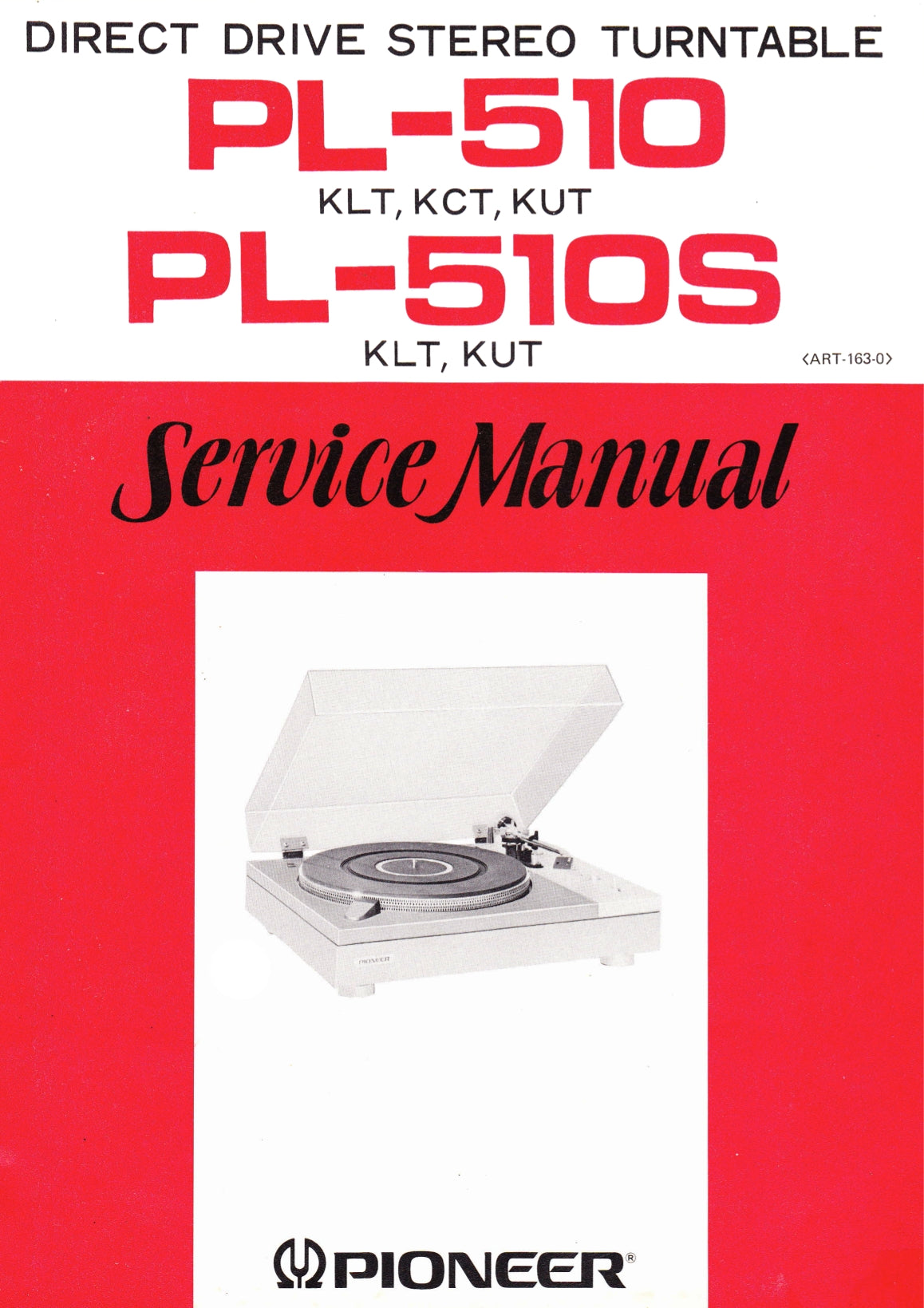 Pioneer PL-510 & PL-510S Turntable Service Manual (Pages: 24)