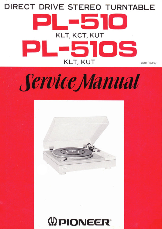 Pioneer PL-510 & PL-510S Turntable Service Manual (Pages: 24)