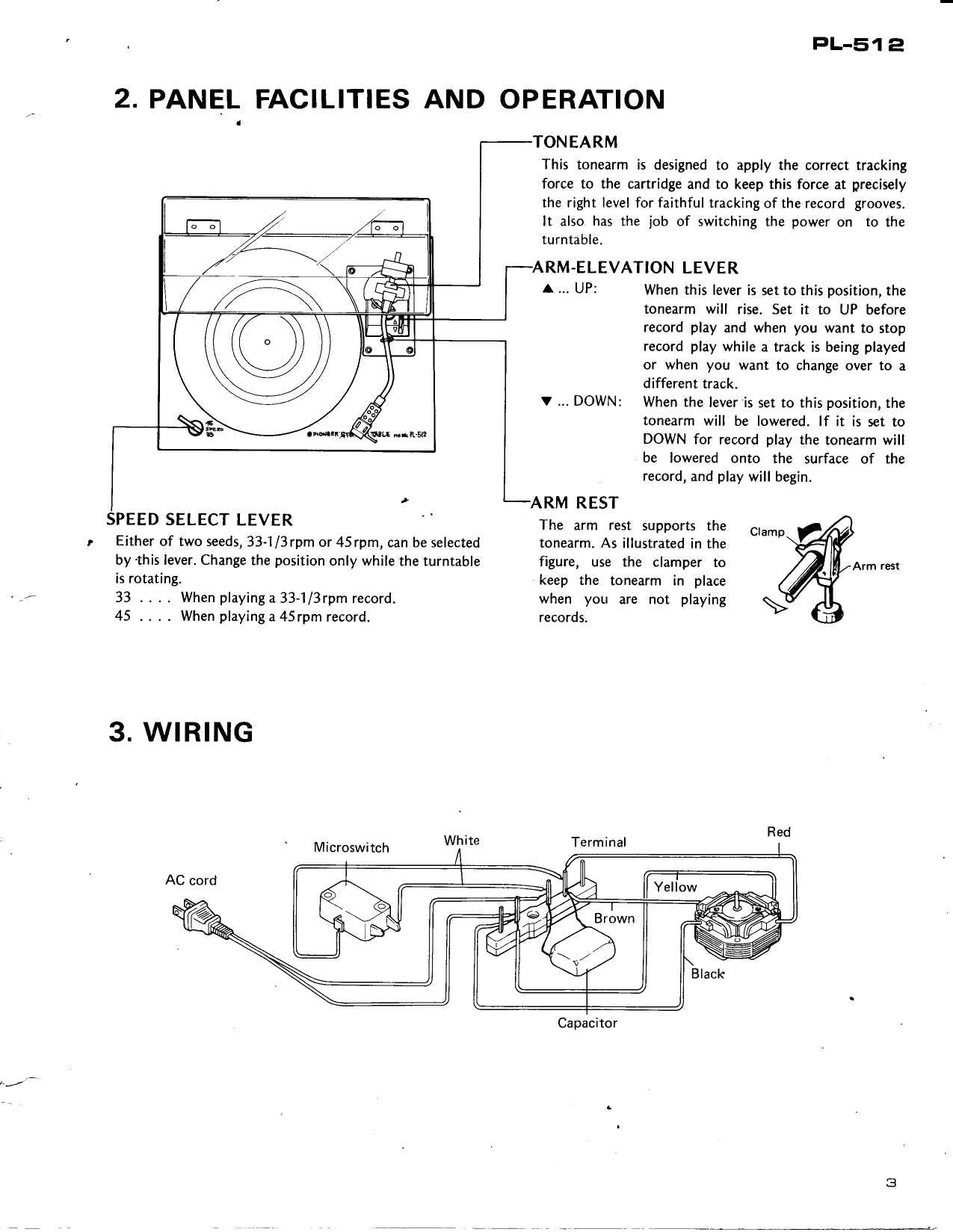 Pioneer PL-512 Stereo Turntable Owner & Service Manual (Pages: 16)