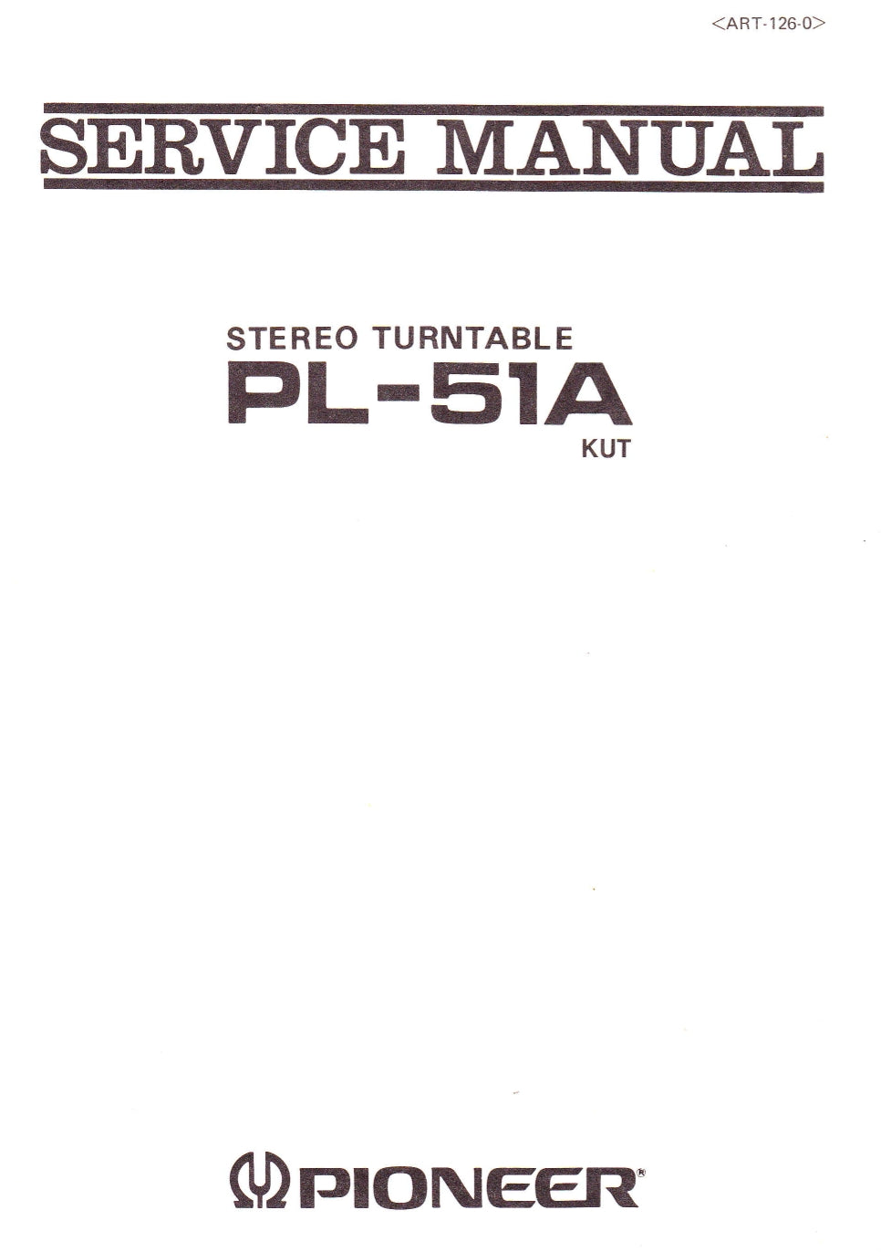 Pioneer PL-51A Turntable Service Manual (Pages: 16)