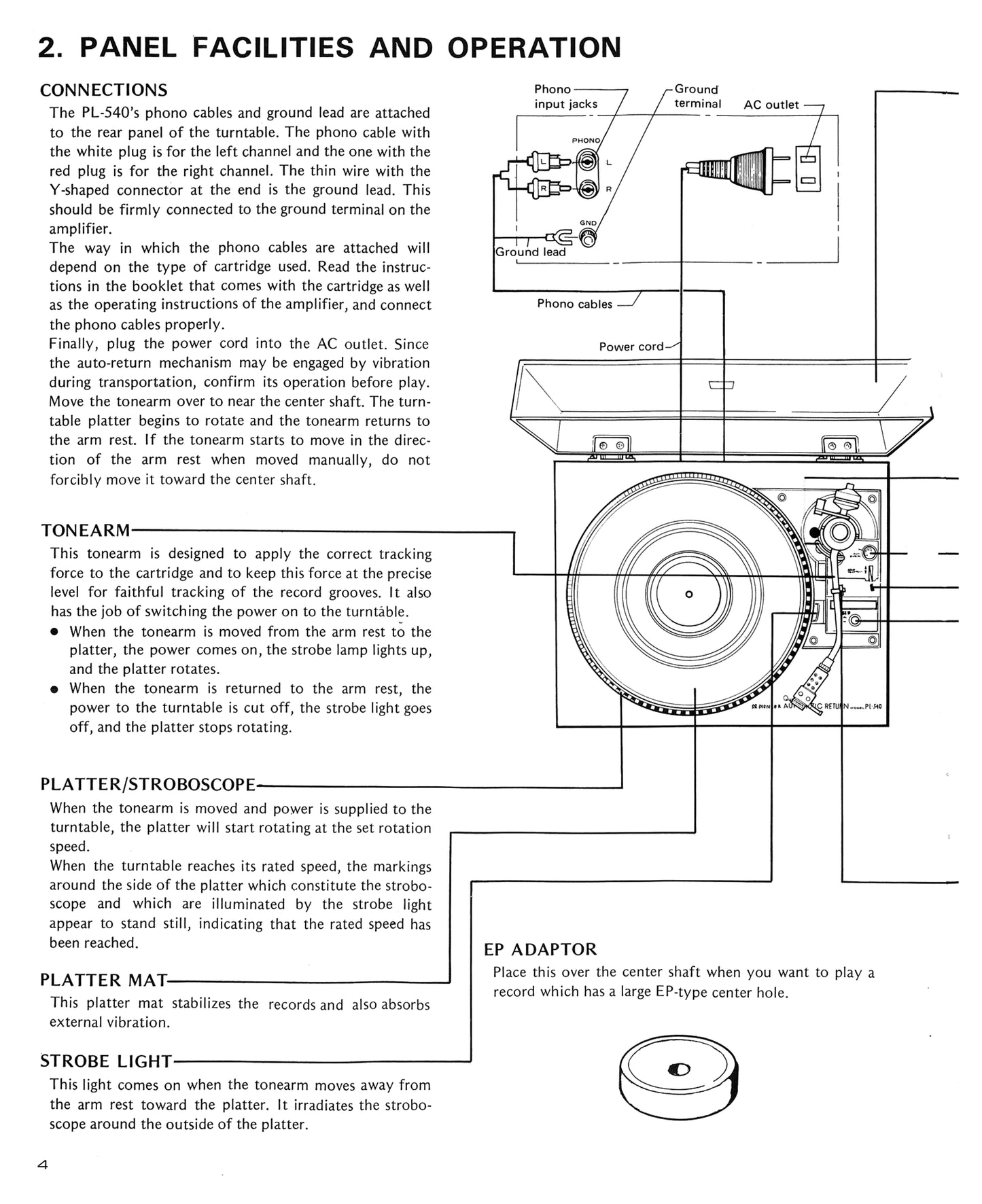 Pioneer PL-540 Turntable Service Manual (Pages: 33)