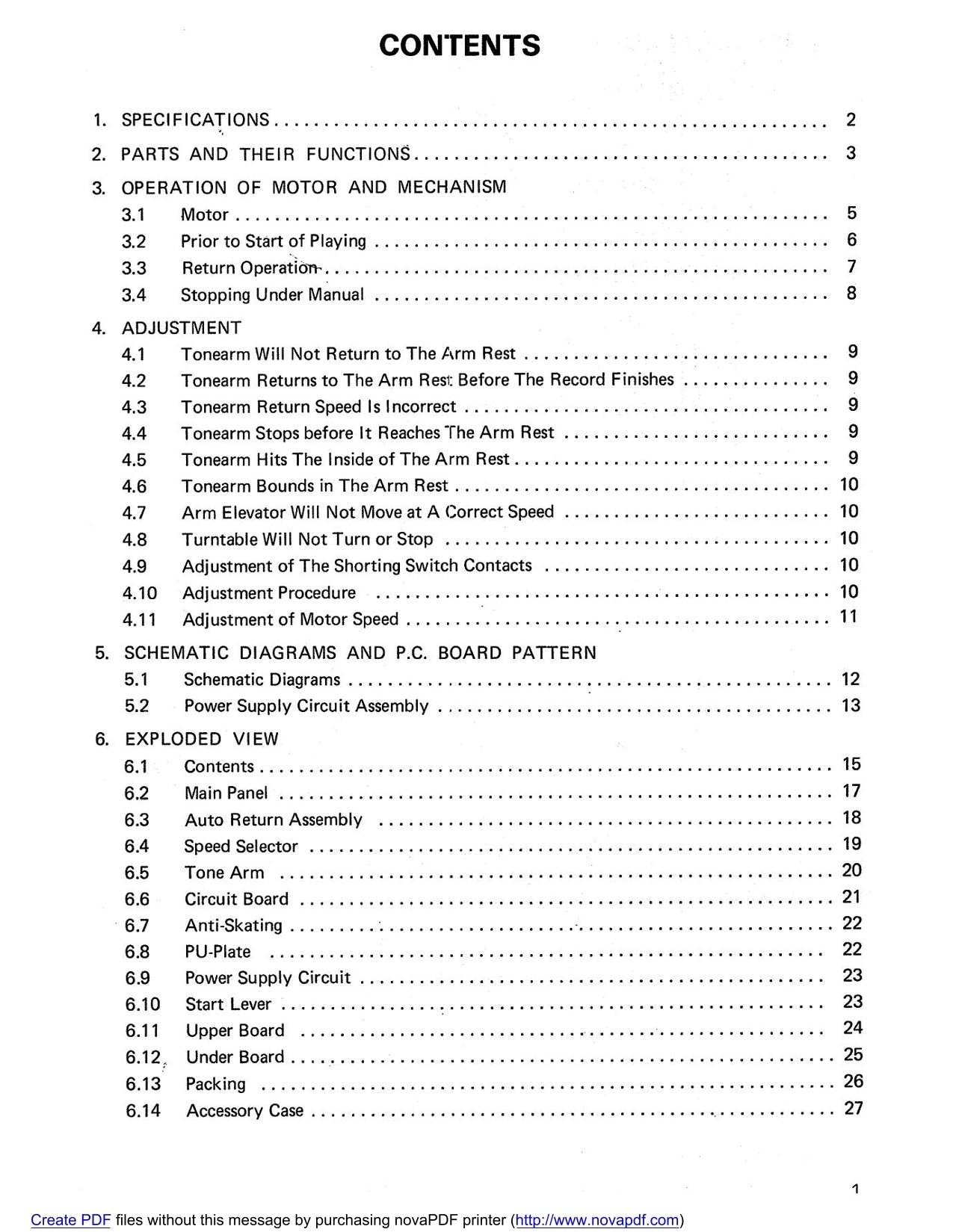 Pioneer PL-55X Turntable Service Manual (Pages: 26)