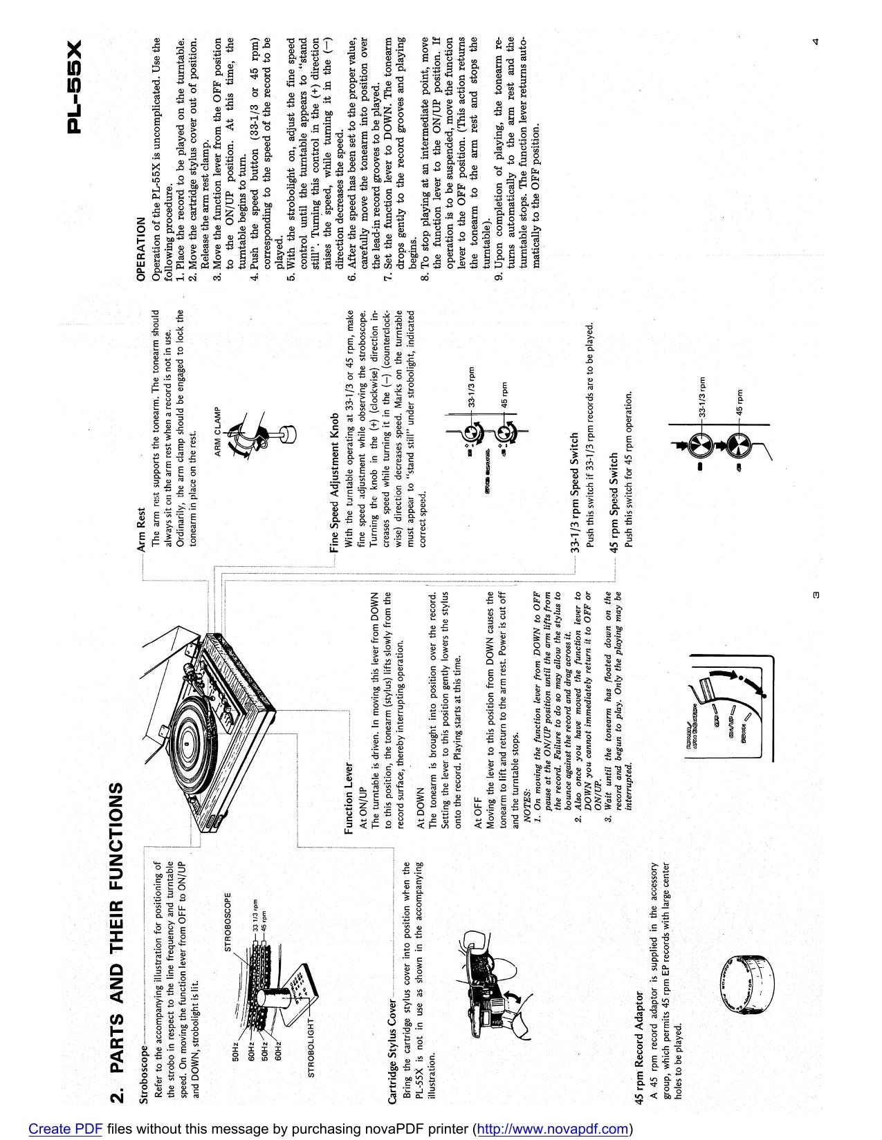 Pioneer PL-55X Turntable Service Manual (Pages: 26)