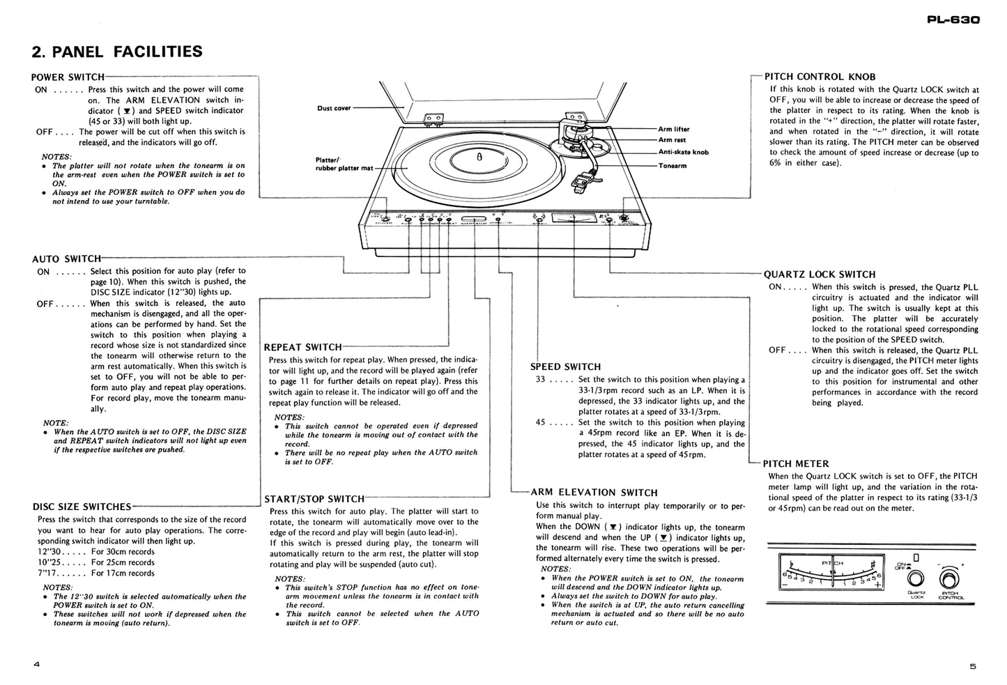 Pioneer PL-630 Turntable Service Manual (Pages: 41)