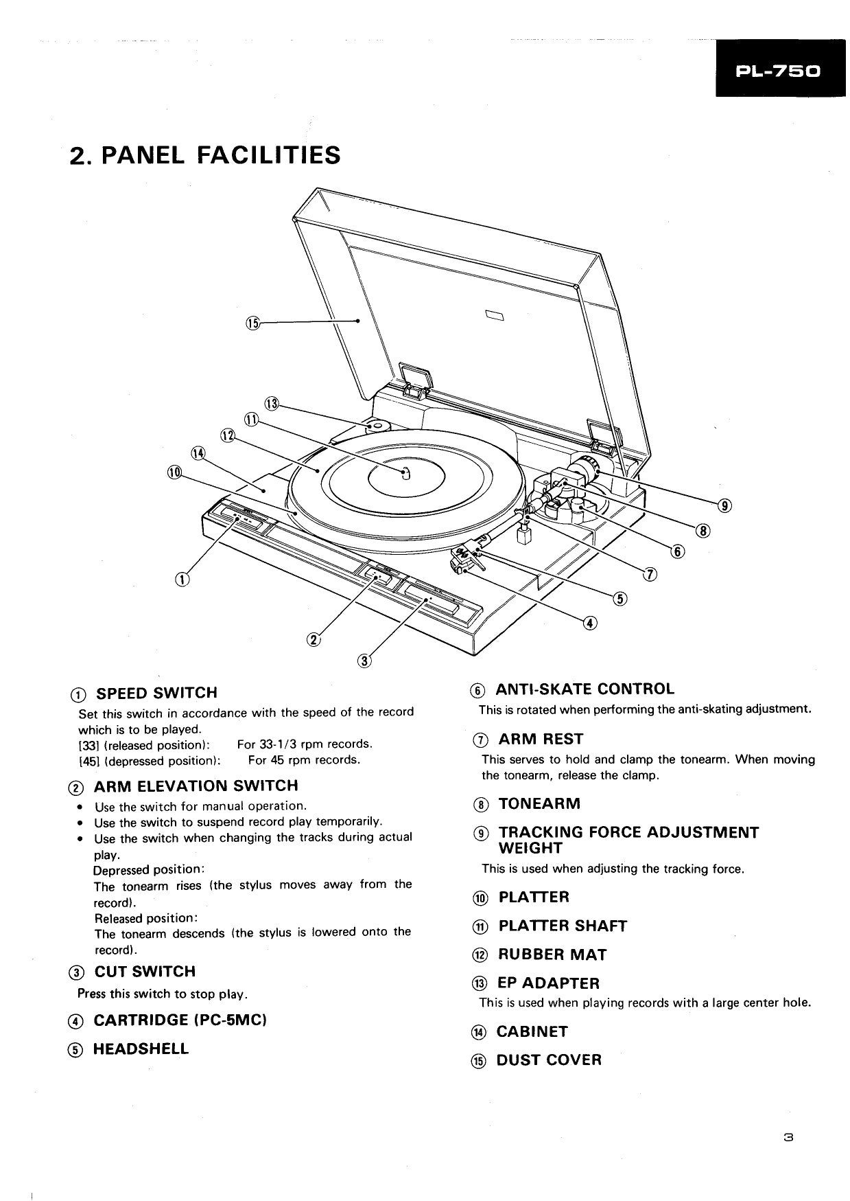Pioneer PL-750 Turntable Service Manual (Pages: 46)