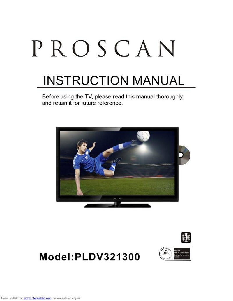 Proscan PLDV321300-C TV/DVD Combo Operating Manual