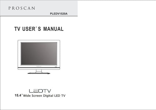 Proscan PLEDV1520A-C TV/DVD Combo Operating Manual