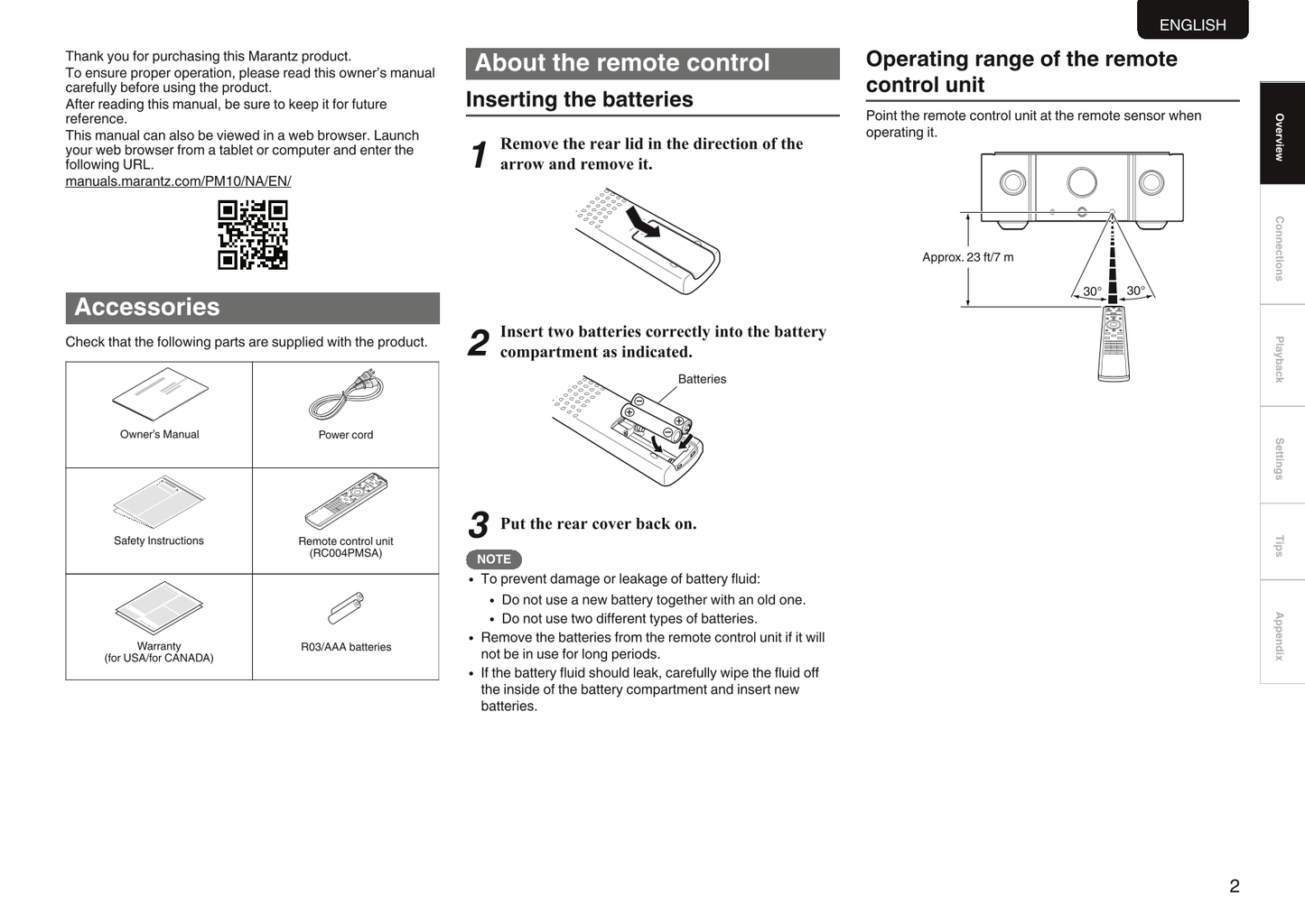 Marantz PM-10 Amplifier Owner/ User Manual (Pages: 32)