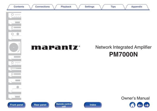 Marantz PM7000N Audio System Operating Manual