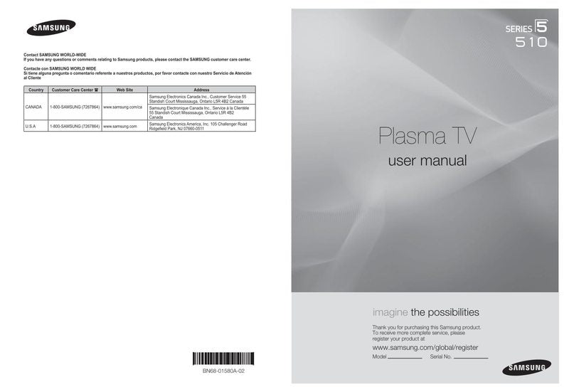 Samsung PN50A510 TV Operating Manual