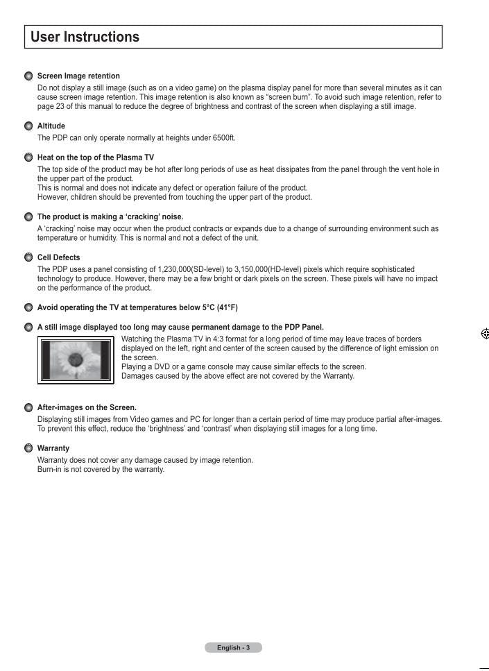Samsung HCP5256 LN19A650A1DXZAST01 LN32A300J1DXZACK02 TV Operating Manual