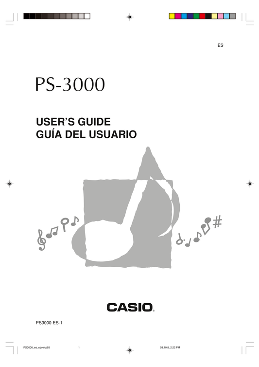 Casio PS-3000 Keyboard Piano Owner's/ User Manual (Pages: 55)