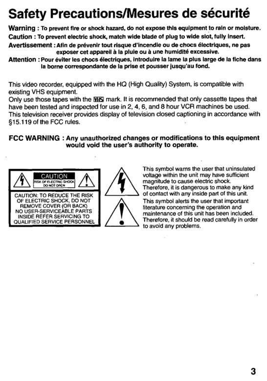 Panasonic PVC1321 PVC1331 PVC1341 TV/VCR Combo Operating Manual