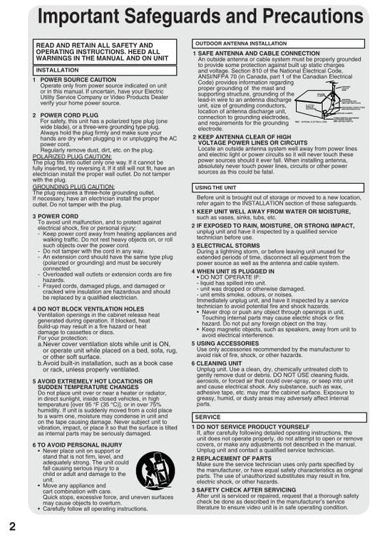 Panasonic PVDM2093 PVDM2793 TV/VCR/DVD Combo Operating Manual