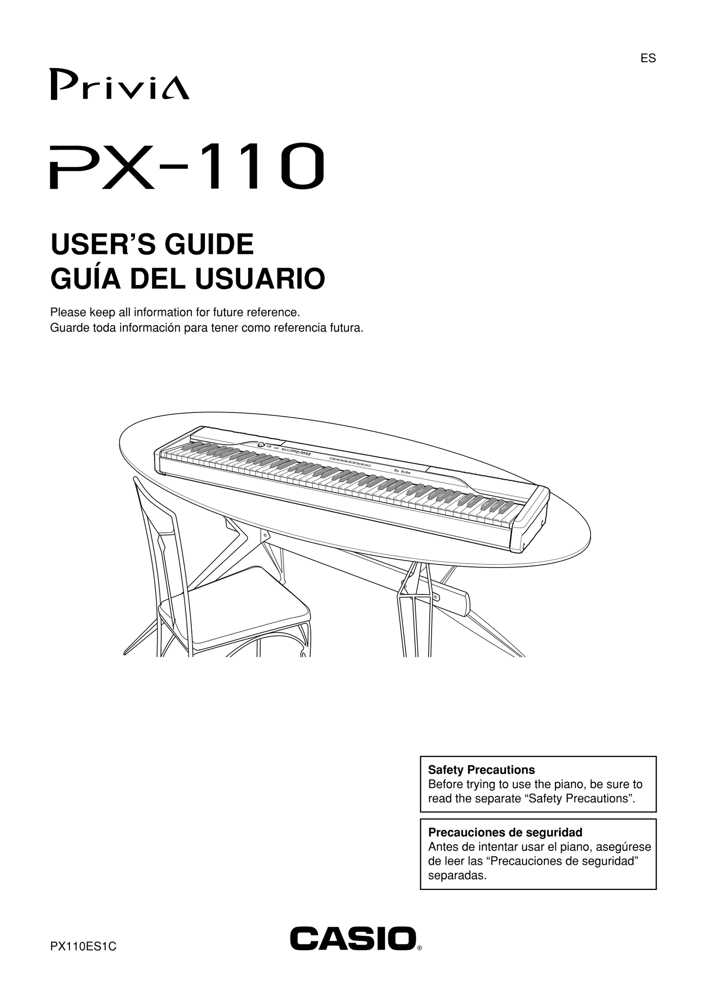 Casio PX-110 Keyboard Piano Owner's/ User Manual (Pages: 32)