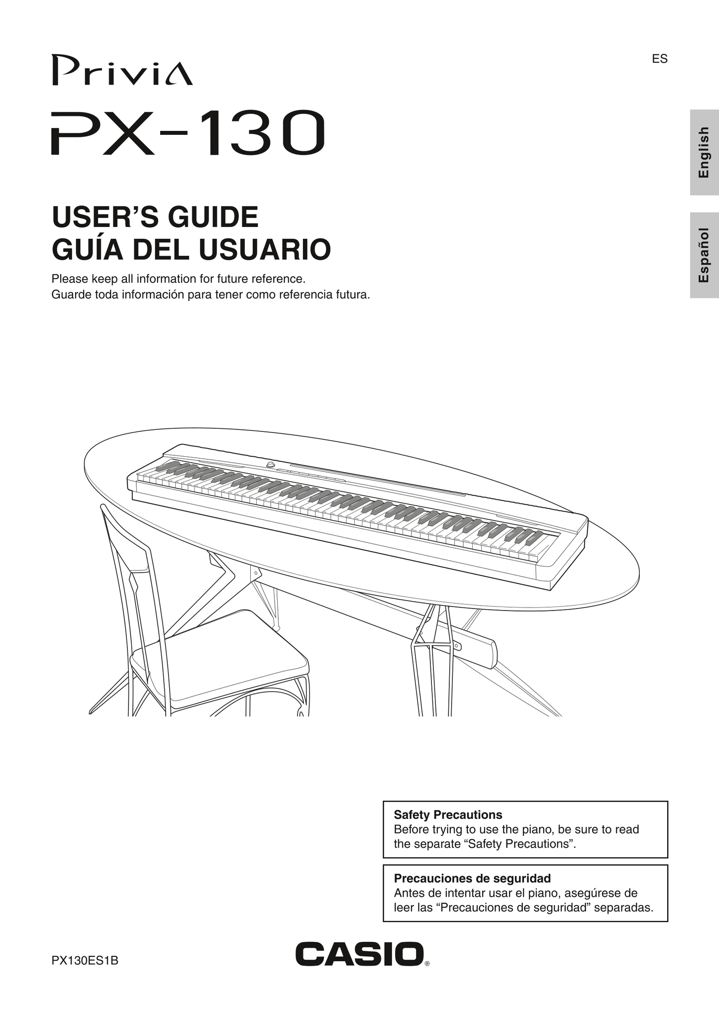 Casio PX-130 Keyboard Piano Owner's/ User Manual (Pages: 36)