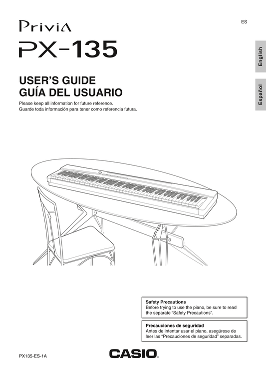 Casio PX-135 Keyboard Piano Owner's/ User Manual (Pages: 37)