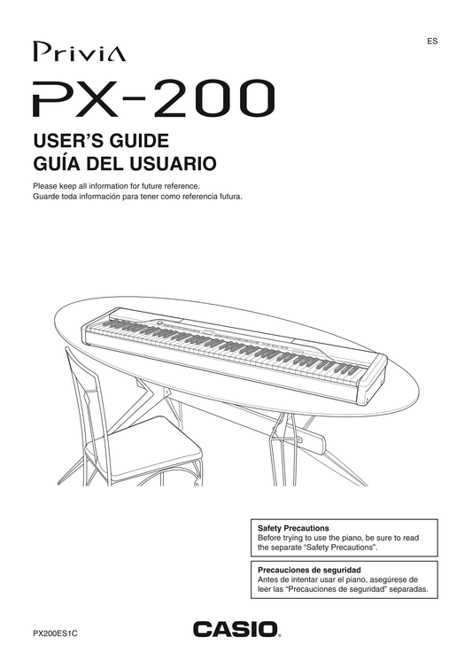 Casio PX-200 Keyboard Piano Owner's/ User Manual (Pages: 50)