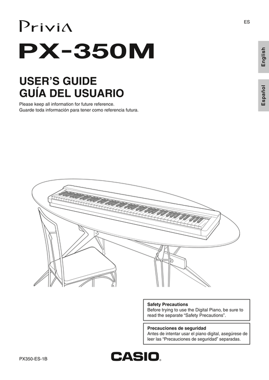 Casio PX-350M Keyboard Piano Owner's/ User Manual (Pages: 79)