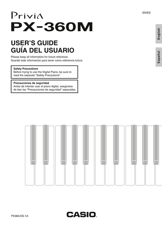 Casio PX-360 Keyboard Piano Owner's/ User Manual (Pages: 91)