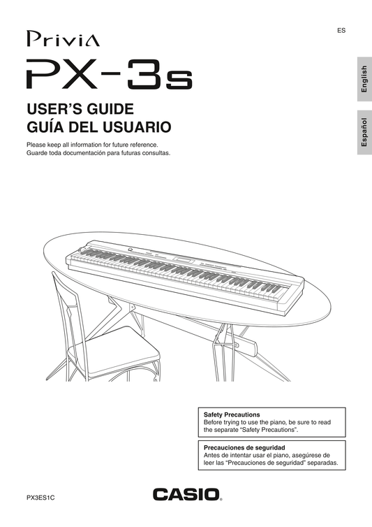 Casio PX-3S Keyboard Piano Owner's/ User Manual (Pages: 70)