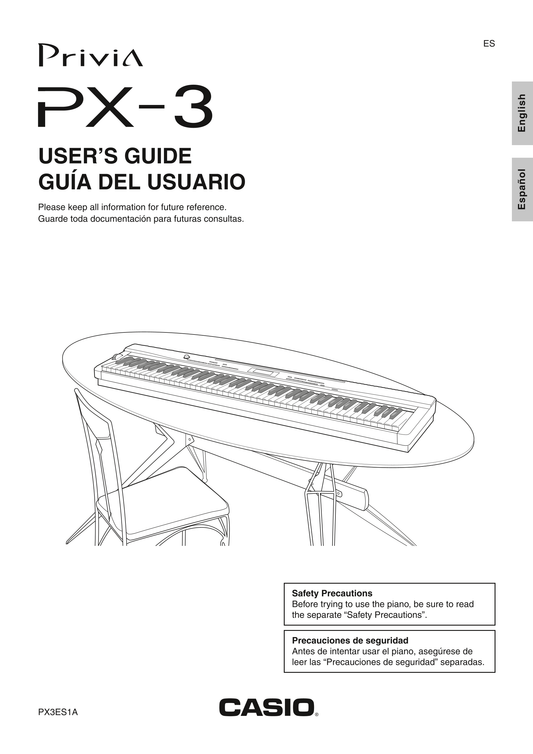 Casio PX-3 Keyboard Piano Owner's/ User Manual (Pages: 70)