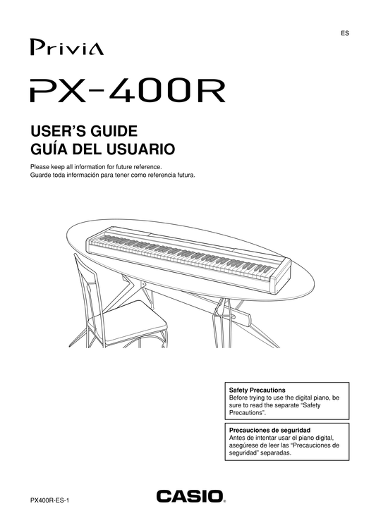 Casio PX-400R Keyboard Piano Owner's/ User Manual (Pages: 49)