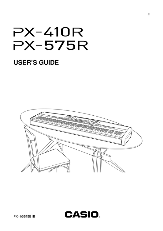 Casio PX-410R & PX-575R Keyboard Piano Owner's/ User Manual (Pages: 100)