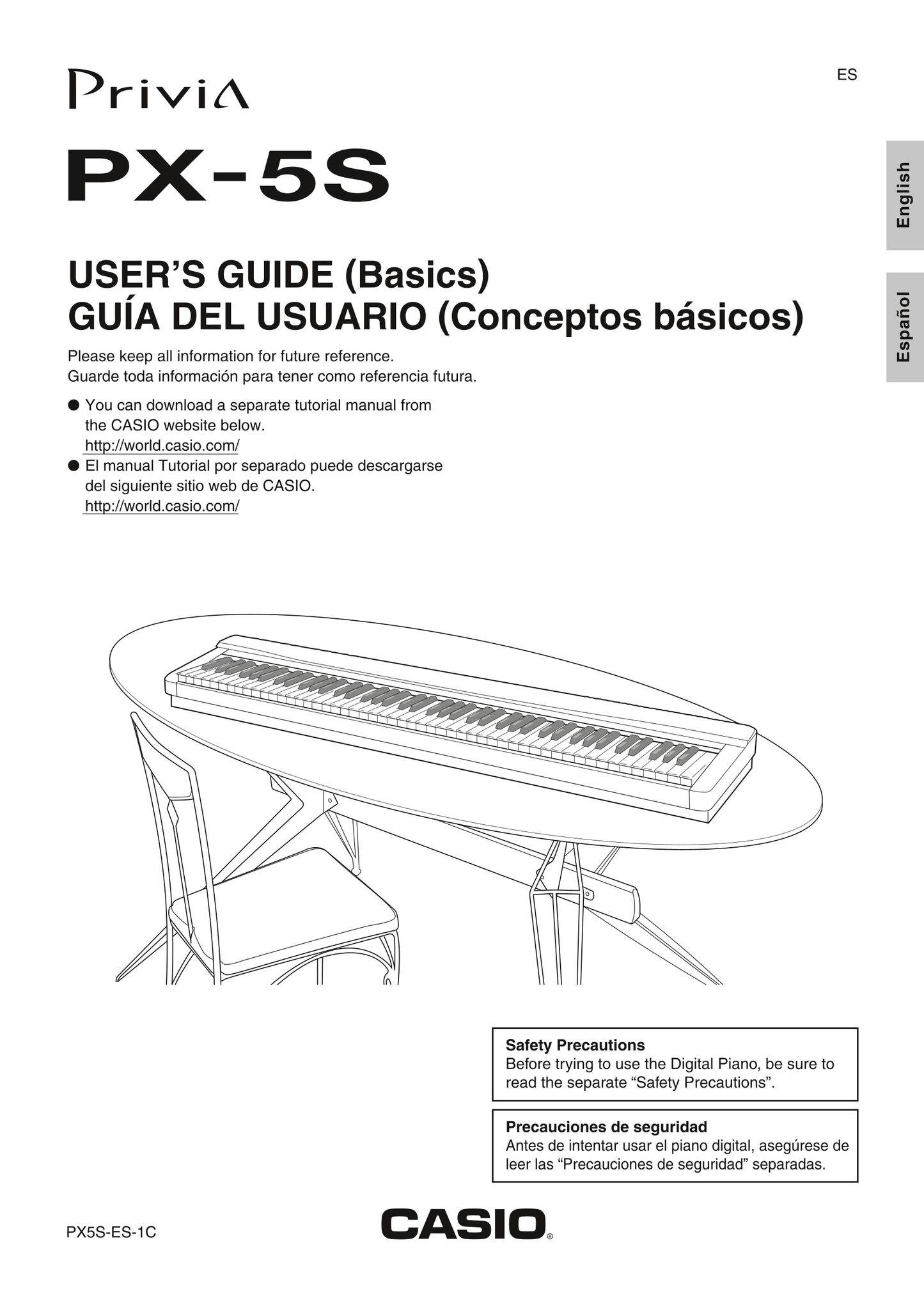 Casio PX-5S Keyboard Piano Owner's/ User Manual (Pages: 44)