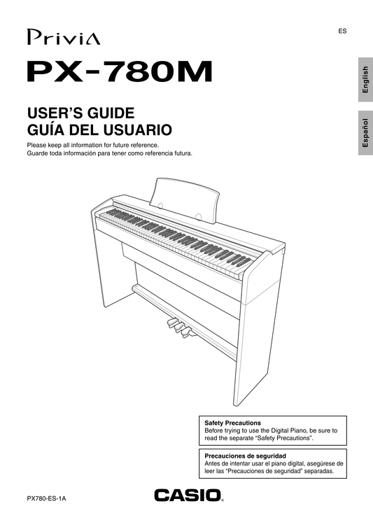 Casio PX-780M Keyboard Piano Owner's/ User Manual (Pages: 84)