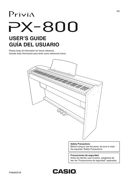 Casio PX-800 Keyboard Piano Owner's/ User Manual (Pages: 53)