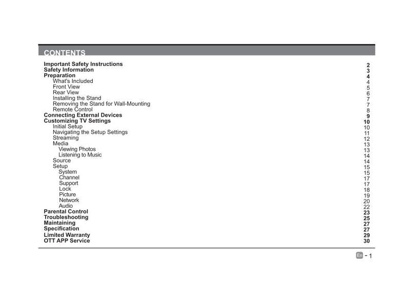 Seiki Pro Smart V3.0 SE48UXC4T TV Operating Manual