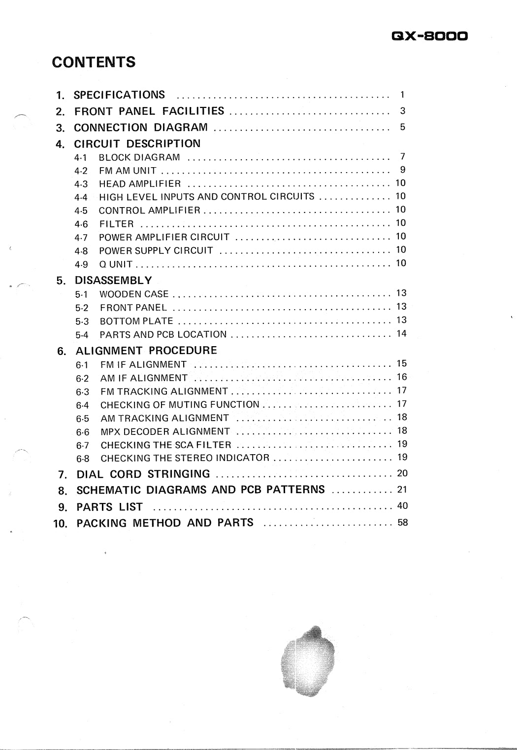 Pioneer QX-8000 Quadraphonic Receiver Service Manual (Pages: 50)