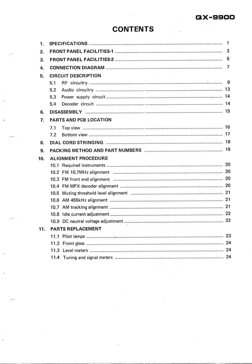 Pioneer QX-9900 Four-Channel Receiver Service Manual (Pages: 92)
