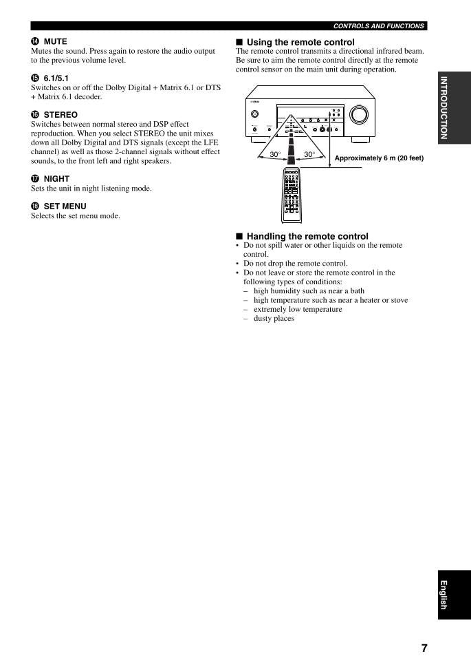 Yamaha RAV300 Universal Remote Control Operating Manual