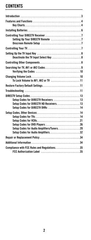 DirecTv RC23 Manual Satellite Receiver Operating