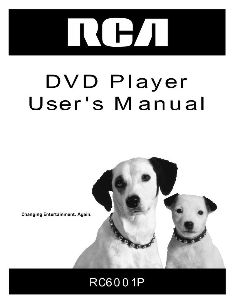 RCA RC6001P DVD Player Operating Manual